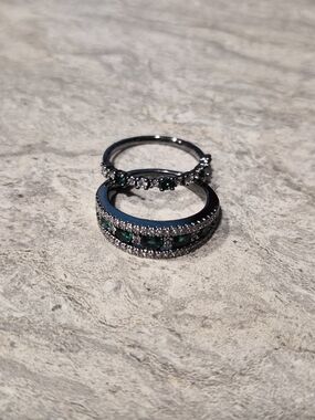 Bomb Party Delightfully Dazzled Size 10 Ring Set Stacks